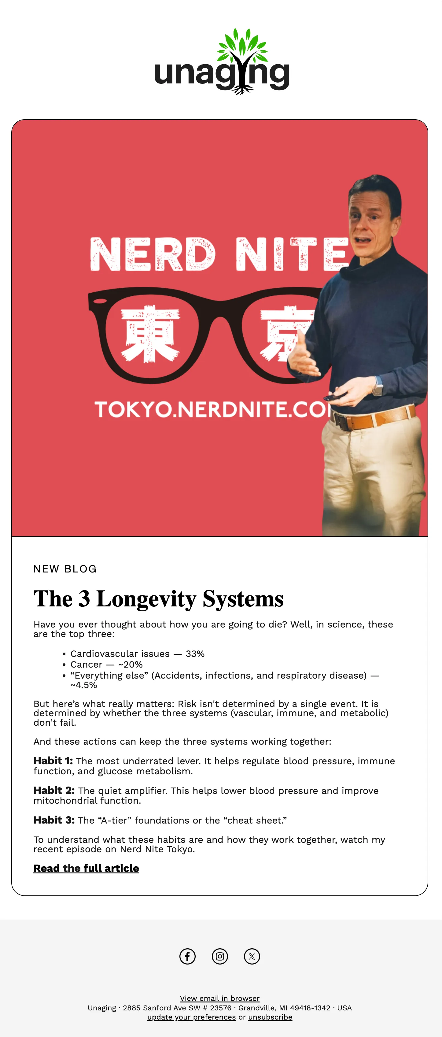 The 3 Longevity Systems That Determine Your Healthspan newsletter