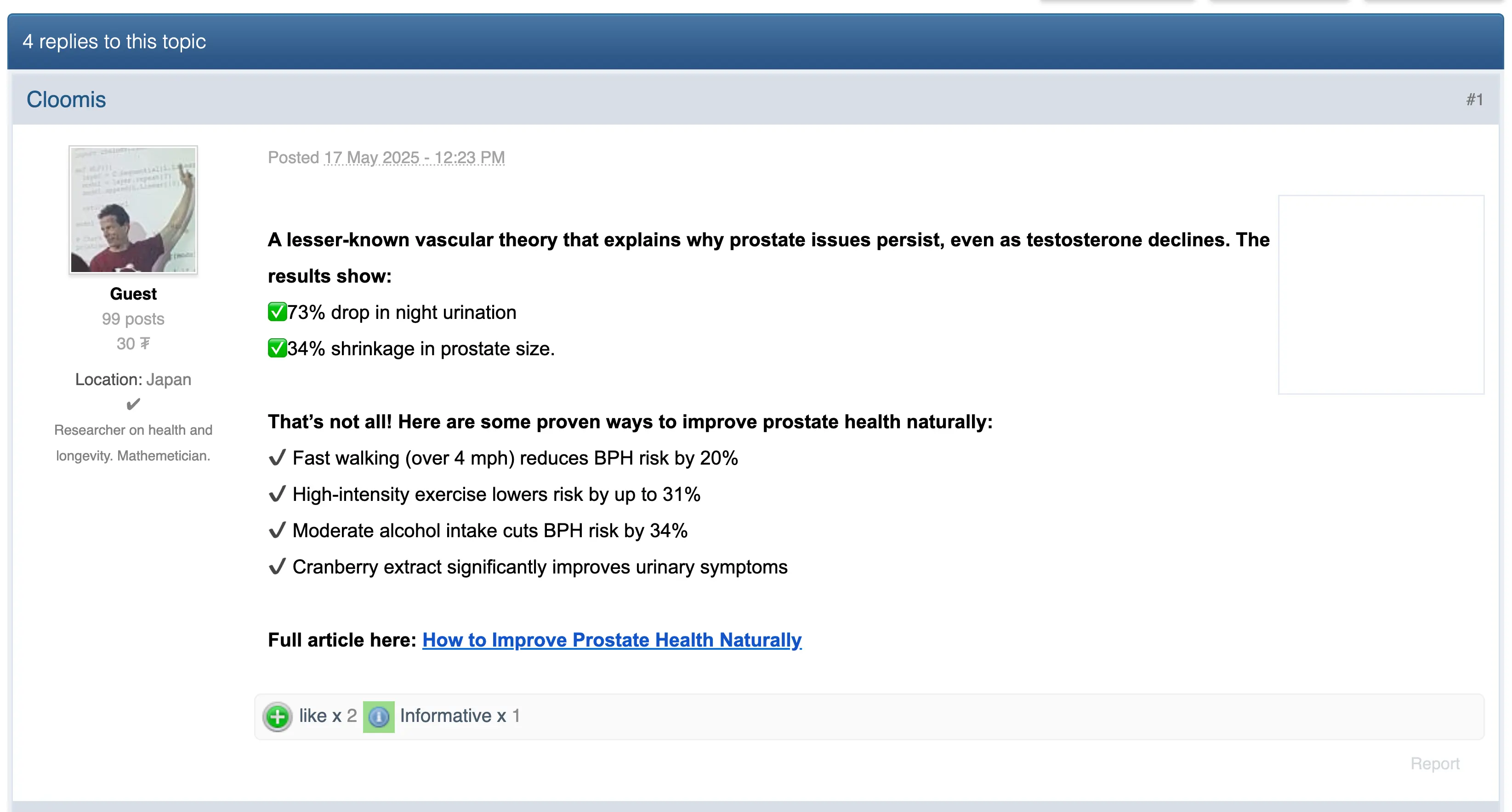 How to improve prostate health naturally microblog sample