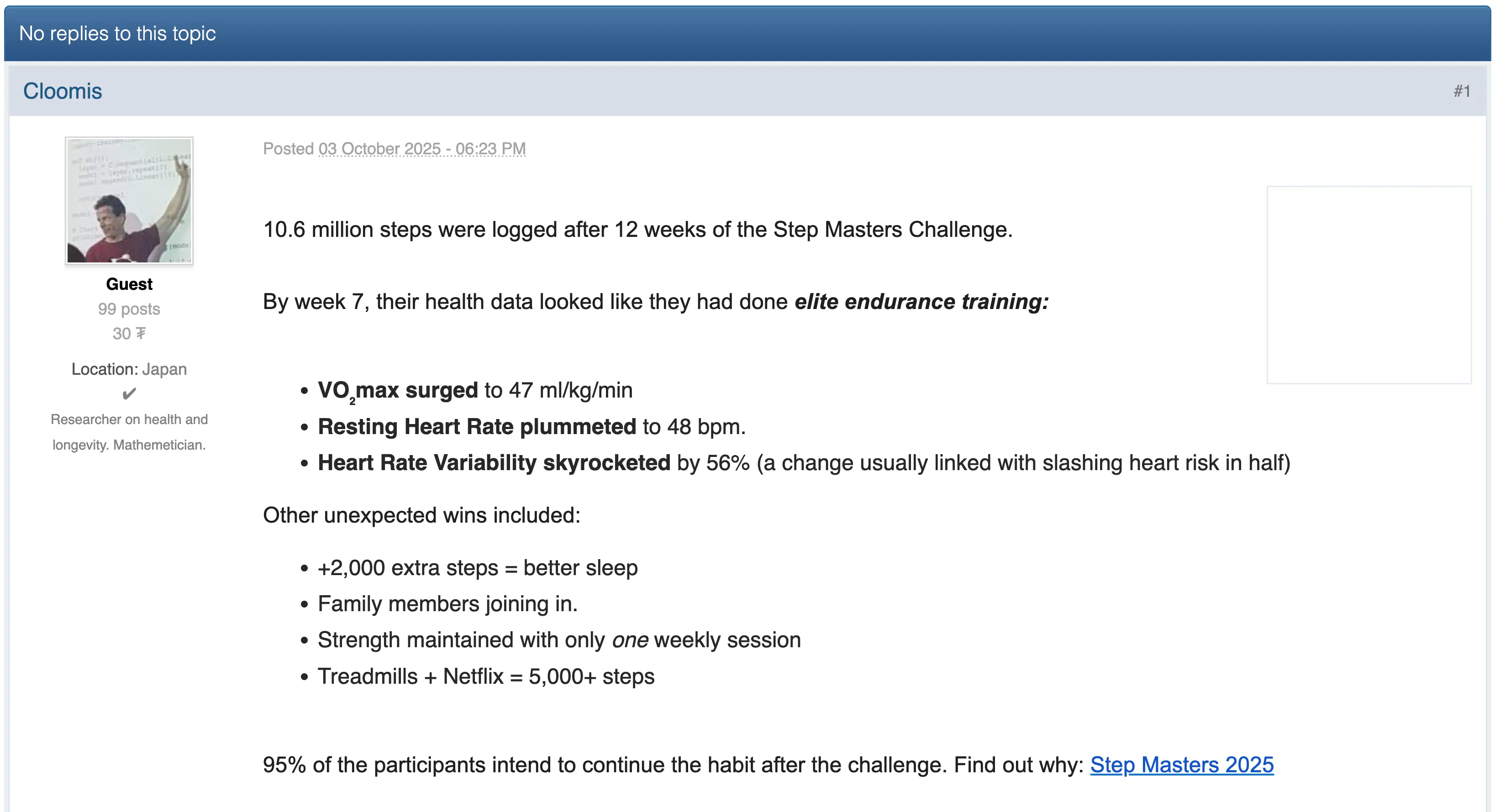 Step Masters 2025 microblog sample