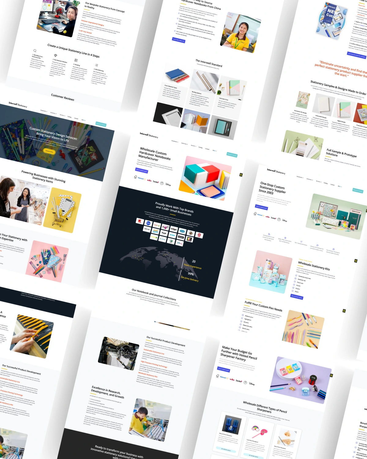 Interwell stationery supplier website copywriting case study